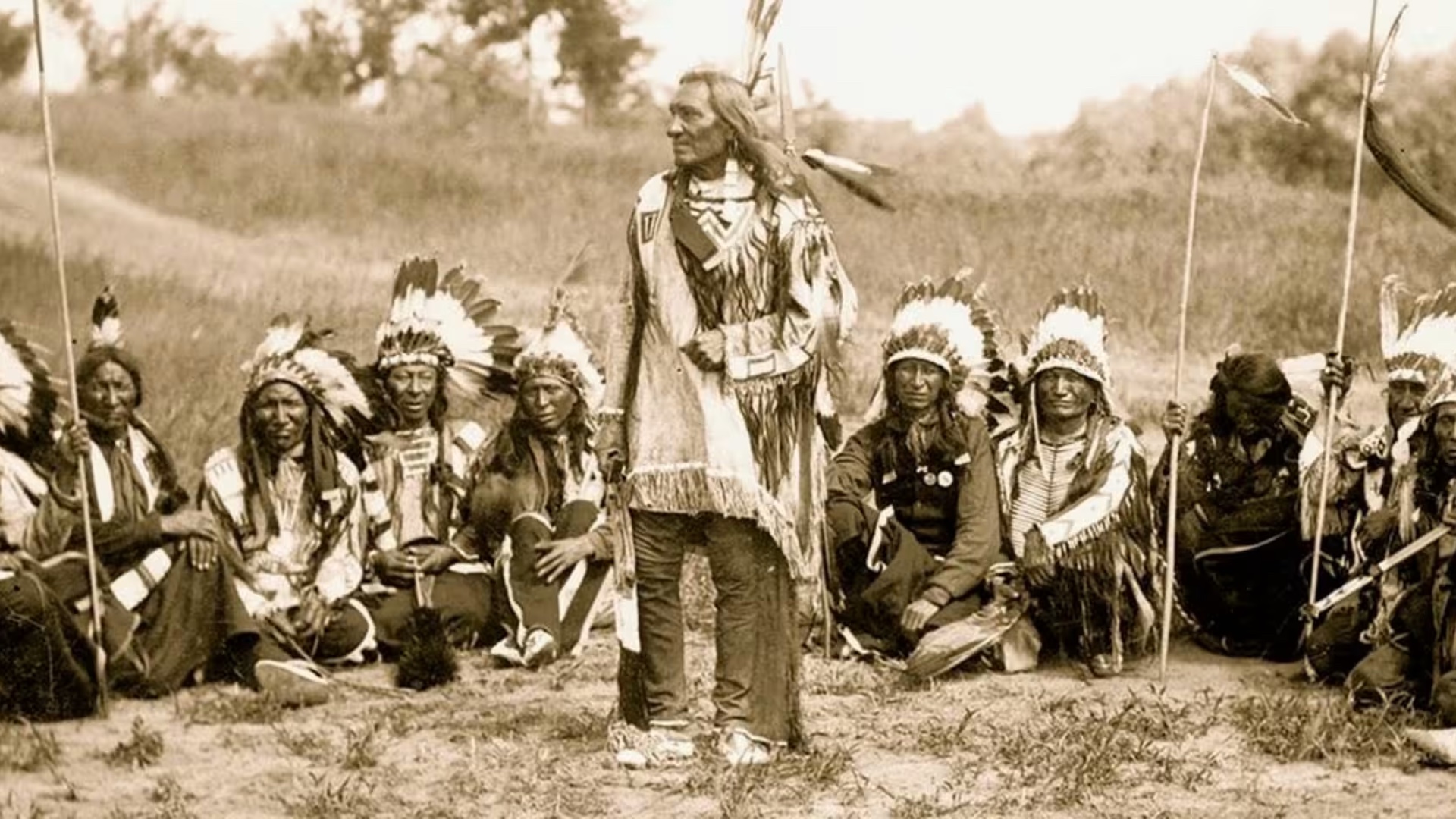 a photo of a native american leader